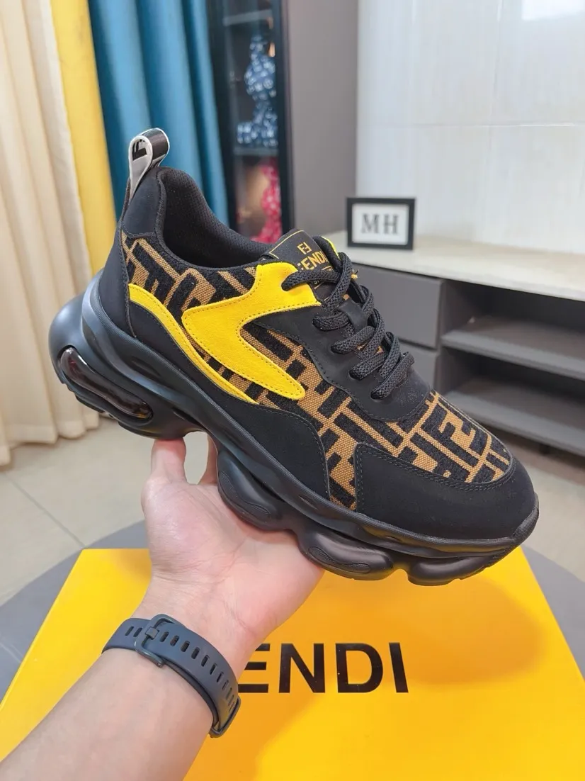 Men's shoes 💰438🌹🌹【fendi Fendi】: 🔝High-end brand of men's shoes: high-top series: official website 1:1 latest masterpiece: the upper is made of brand fabric with imported cowhide technology, ➕🐑made in sheepskin👍, making walking more convenient and comfortable, a stunning work, compared with the official quality, the beautiful 1:1 replica [color]! Create a fashionable personality to set off your uniqueness! A must-have for trendy men! 🔥Size: 38-44.